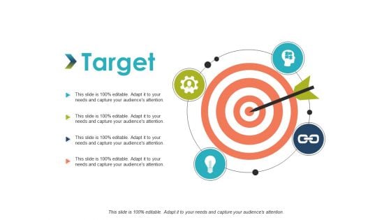 Target Four Icons Ppt Powerpoint Presentation Pictures Templates