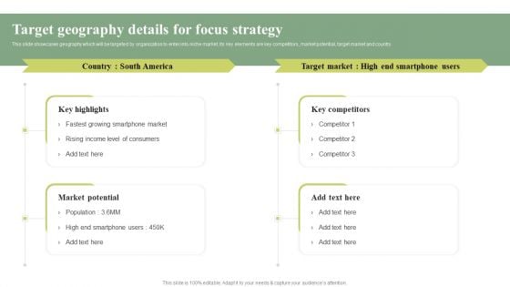 Target Geography Details For Focus Strategy Cost Leadership Differentiation Strategy Information PDF Target Geography Details For Focus Strategy Cost Leadership Differentiation Strategy Information PDF