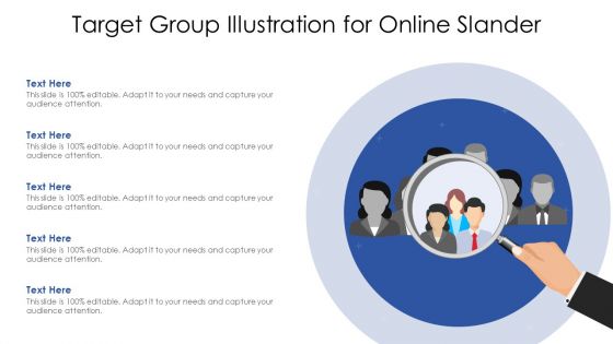 Target Group Illustration For Online Slander Ppt PowerPoint Presentation File Guide PDF