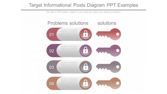 Target Informational Posts Diagram Ppt Examples