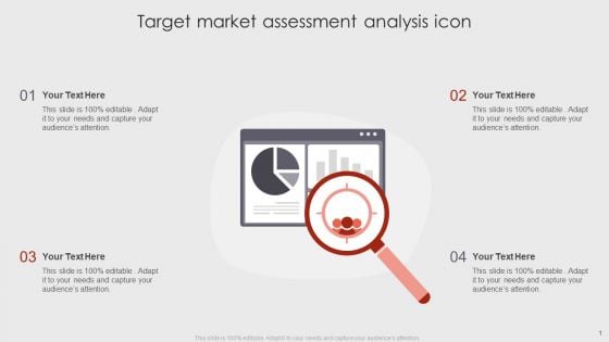 Target Market Assessment Analysis Icon Mockup PDF