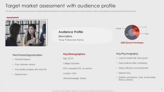 Target Market Assessment With Audience Profile Mockup PDF