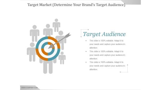 Target Market Determine Your Brands Target Audience Ppt PowerPoint Presentation Summary