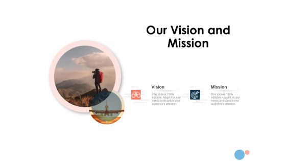 Target Market Our Vision And Mission Ppt Portfolio Layout PDF