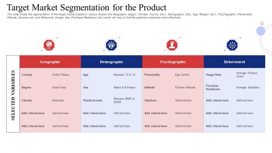 Target Market Segmentation For The Product Graphics PDF