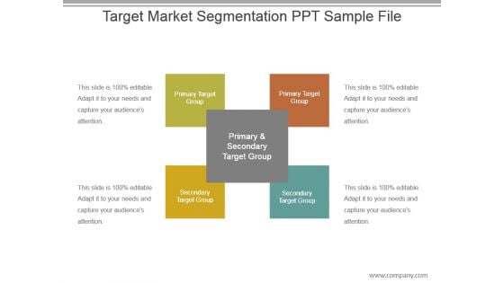 Target Market Segmentation Ppt Sample File