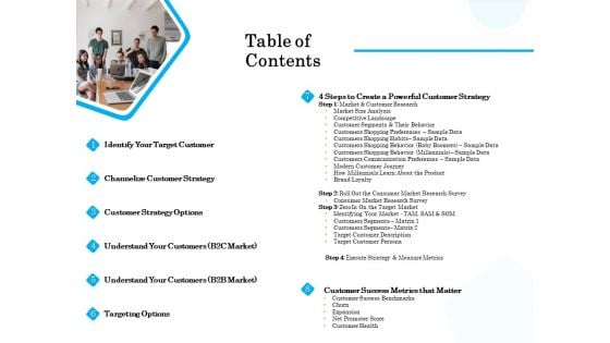 Target Market Segmentation Table Of Contents Ppt PowerPoint Presentation Summary Graphics Download PDF