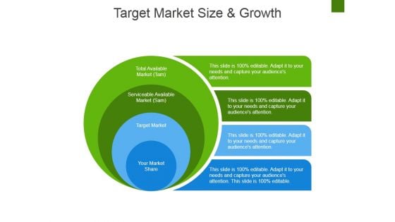 Target Market Size And Growth Ppt PowerPoint Presentation Inspiration Vector