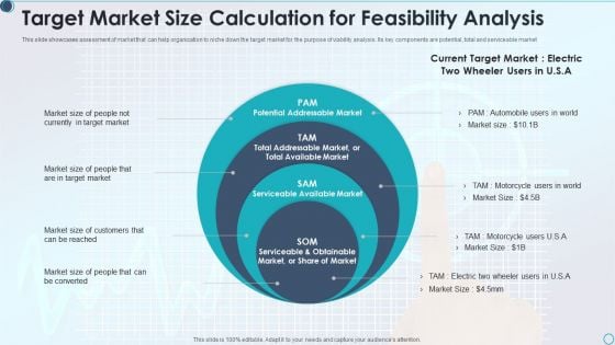 Target Market Size Calculation For Feasibility Analysis Topics PDF