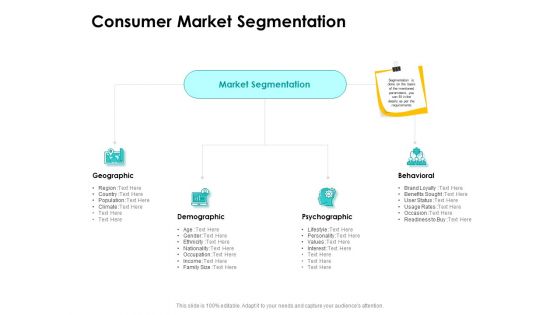 Target Market Strategy Consumer Market Segmentation Ppt Slides Visuals PDF