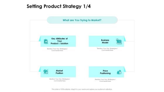 Target Market Strategy Setting Product Strategy Ppt Slides Graphics PDF