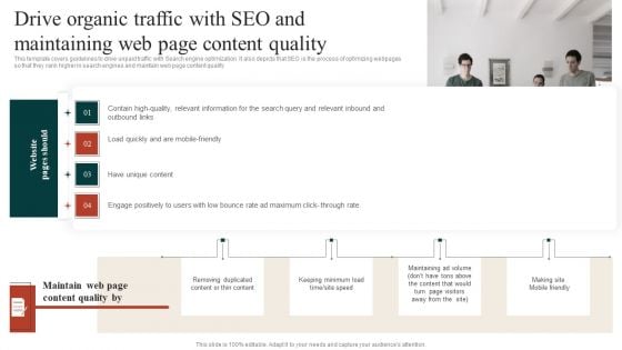 Target Marketing Techniques Drive Organic Traffic With Seo And Maintaining Web Page Content Quality Ideas PDF