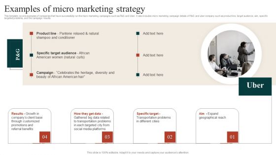 Target Marketing Techniques Examples Of Micro Marketing Strategy Information PDF