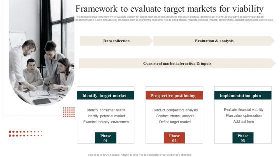 Target Marketing Techniques Framework To Evaluate Target Markets For Viability Brochure PDF