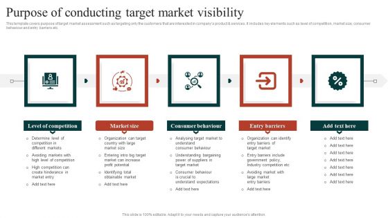 Target Marketing Techniques Purpose Of Conducting Target Market Visibility Formats PDF