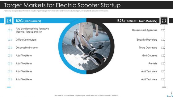 Target Markets For Electric Scooter Startup Information PDF
