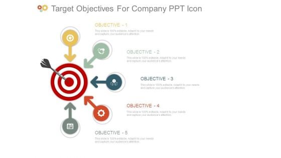 Target Objectives For Company Ppt Icon