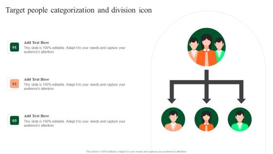 Target People Categorization And Division Icon Graphics PDF