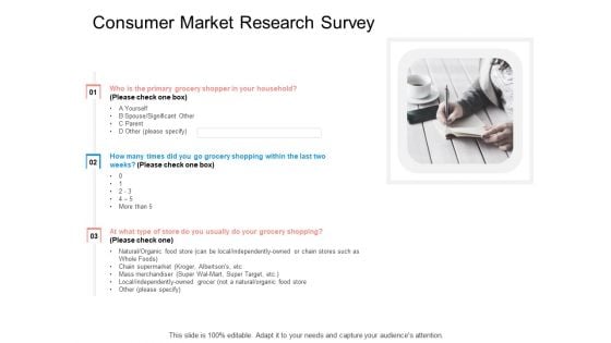 Target Persona Consumer Market Research Survey Ppt Inspiration Backgrounds PDF