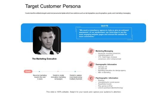 Target Persona Target Customer Persona Ppt Ideas Show PDF