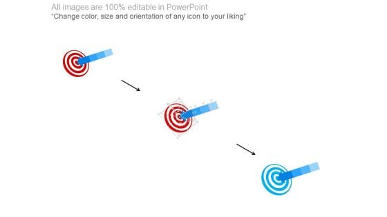 Target Planning Arrow With Icons Powerpoint Slides