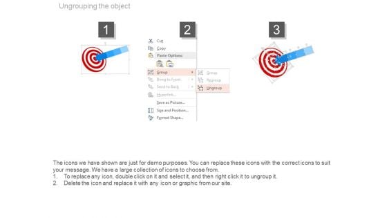 Target Planning Arrow With Icons Powerpoint Slides