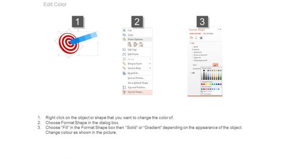 Target Planning Arrow With Icons Powerpoint Slides