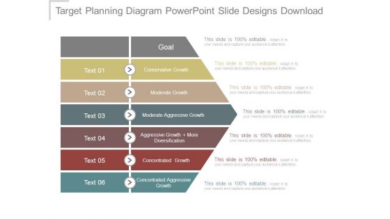 Target Planning Diagram Powerpoint Slide Designs Download