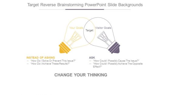 Target Reverse Brainstorming Powerpoint Slide Backgrounds