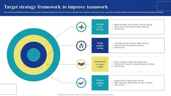 Target Strategy Framework To Improve Teamwork Elements PDF Target Strategy Framework To Improve Teamwork Elements PDF