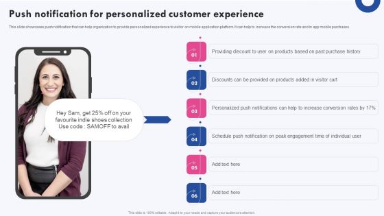 Targeted Marketing Campaigns To Improve Buyers Experience Push Notification For Personalized Customer Guidelines PDF