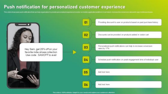 Targeted Marketing Strategic Plan For Audience Engagement Push Notification For Personalized Customer Experience Diagrams PDF