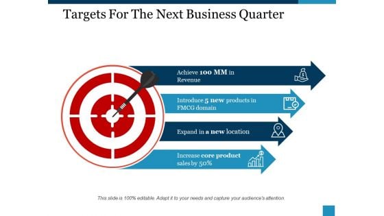 Targets For The Next Business Quarter Ppt PowerPoint Presentation Layouts Objects