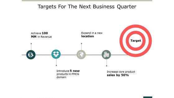 Targets For The Next Business Quarter Ppt PowerPoint Presentation Pictures Files