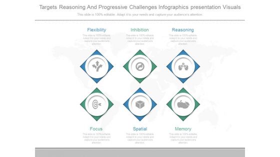 Targets Reasoning And Progressive Challenges Infographics Presentation Visuals