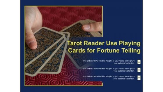 Tarot Reader Use Playing Cards For Fortune Telling Ppt PowerPoint Presentation Gallery Samples PDF