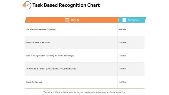 Task Based Recognition Chart Ppt PowerPoint Presentation Professional Themes