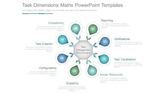 Task Dimensions Matrix Powerpoint Templates