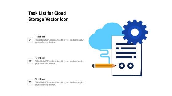 Task List For Cloud Storage Vector Icon Ppt PowerPoint Presentation Inspiration Slide Download PDF