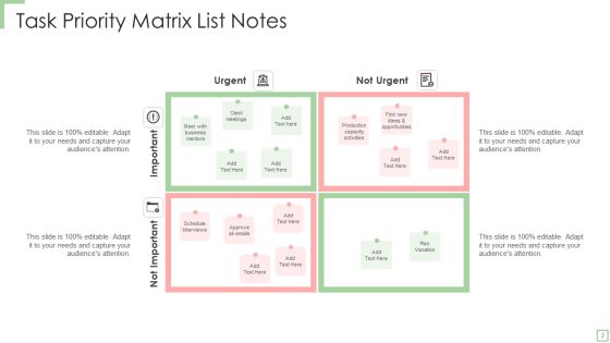Task Priority Matrix Ppt PowerPoint Presentation Complete With Slides Slide02