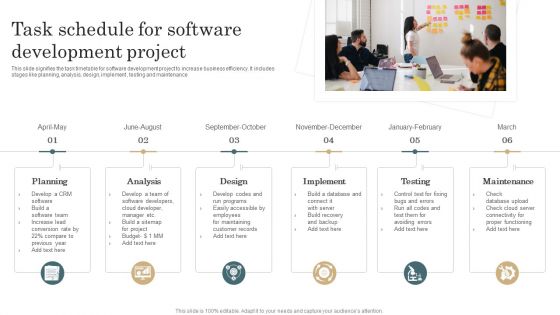 Task Schedule For Software Development Project Background PDF Task Schedule For Software Development Project Background PDF