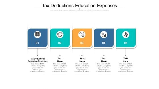 Tax Deductions Education Expenses Ppt PowerPoint Presentation Portfolio Guidelines Cpb Pdf