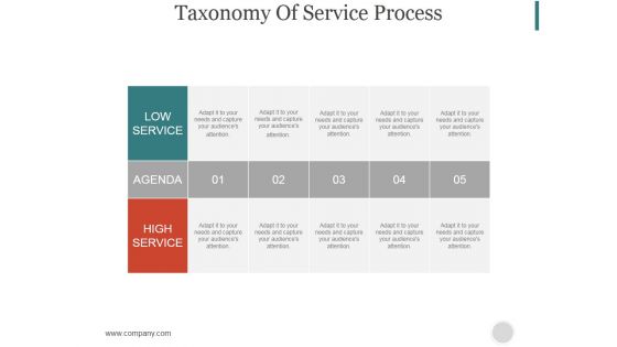 Taxonomy Of Service Process Ppt PowerPoint Presentation Designs