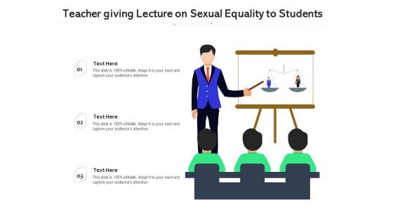 Teacher Giving Lecture On Sexual Equality To Students Ppt PowerPoint Presentation Summary Graphics Design PDF