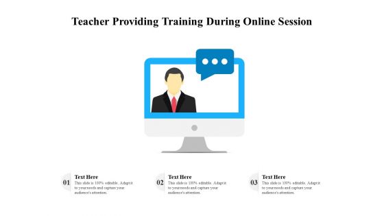 Teacher Providing Training During Online Session Ppt PowerPoint Presentation Gallery Themes PDF