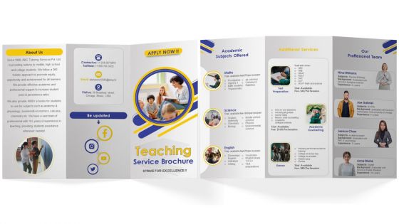 Teaching Service Brochure Trifold
