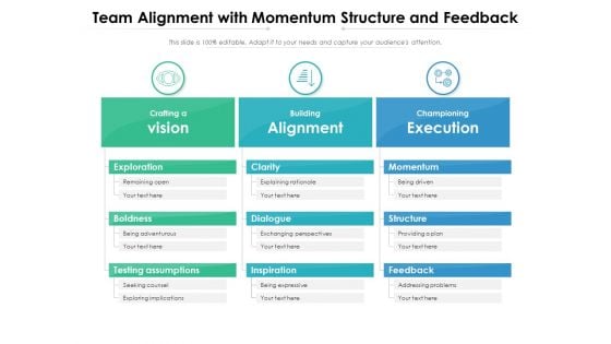 Team Alignment With Momentum Structure And Feedback Ppt PowerPoint Presentation Gallery Professional PDF