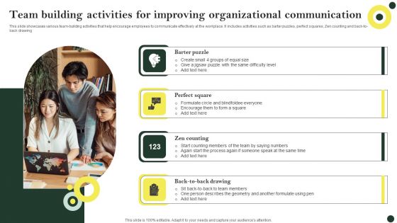 Team Building Activities For Improving Organizational Communication Professional PDF Team Building Activities For Improving Organizational Communication Professional PDF