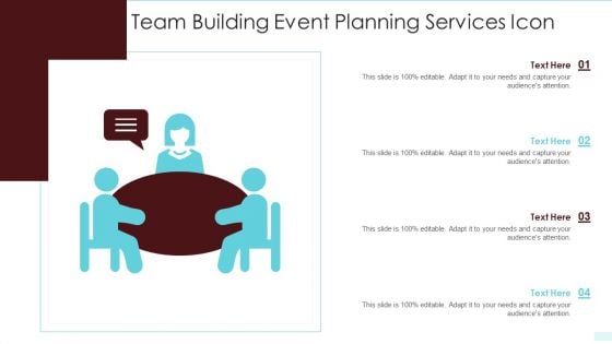 Team Building Event Planning Services Icon Summary PDF