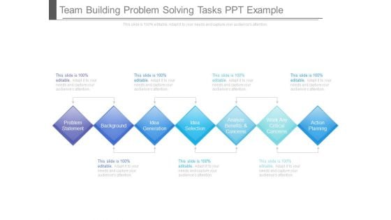 Team Building Problem Solving Tasks Ppt Example